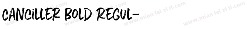 Canciller Bold Regul字体转换